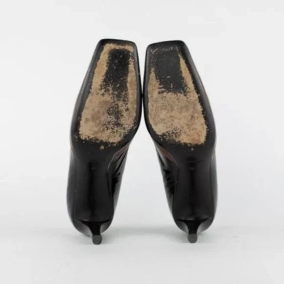 Balenciaga Patent Snake-Embossed Leather Cutout Lace Pumps - Picture 5 of 9